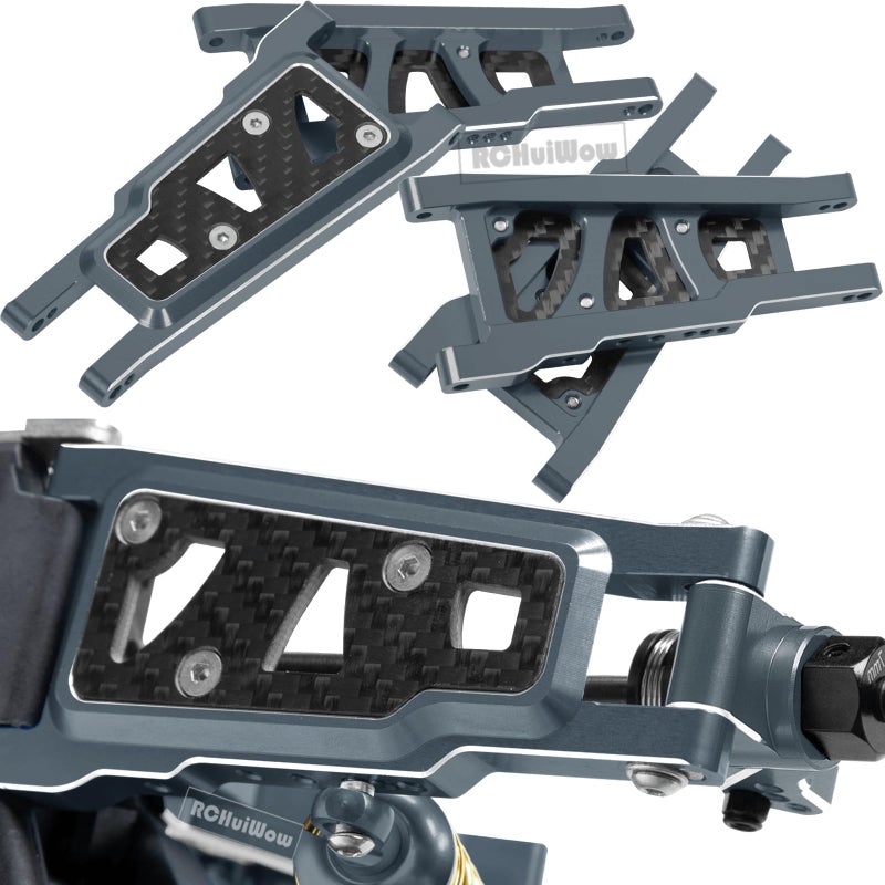 RCHuiWow RC Upgrades Part for 1/10 Rustler 4x4/Rustler 4x4 VXL 4WD,Driveshaft,Suspension Arms,Steering Blocks,Caster Block,Rear Stub Axle Carriers,Shock Towers,Steering Block,Titanium - Image 4